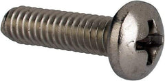 Value Collection - #8-32 UNC, 5/8" Length Under Head Phillips Drive Machine Screw - Pan Head, Grade 316 Stainless Steel, Uncoated, Without Washer - Apex Tool & Supply