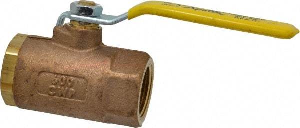 Apollo - 1" Pipe, Standard Port, Bronze Standard Ball Valve - 2 Piece, Inline - One Way Flow, FNPT x FNPT Ends, Lever Handle, 600 WOG, 150 WSP - Apex Tool & Supply