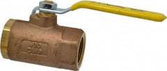 Apollo - 1" Pipe, Standard Port, Bronze Standard Ball Valve - 2 Piece, Inline - One Way Flow, FNPT x FNPT Ends, Lever Handle, 600 WOG, 150 WSP - Apex Tool & Supply