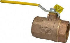 Apollo - 2" Pipe, Standard Port, Bronze Standard Ball Valve - 2 Piece, Inline - One Way Flow, FNPT x FNPT Ends, Lever Handle, 600 WOG, 125 WSP - Apex Tool & Supply