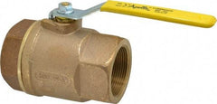 Apollo - 2-1/2" Pipe, Standard Port, Bronze Standard Ball Valve - 2 Piece, Inline - One Way Flow, FNPT x FNPT Ends, Lever Handle, 600 WOG, 125 WSP - Apex Tool & Supply