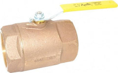 Apollo - 3" Pipe, Standard Port, Bronze Standard Ball Valve - 2 Piece, Inline - One Way Flow, FNPT x FNPT Ends, Lever Handle, 600 WOG, 125 WSP - Apex Tool & Supply