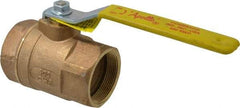 Apollo - 2" Pipe, Standard Port, Bronze Steam Service Ball Valve - 2 Piece, Inline - One Way Flow, FNPT x FNPT Ends, Lever Handle, 600 WOG, 250 WSP - Apex Tool & Supply