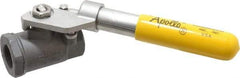 Apollo - 3/4" Pipe, Carbon Steel Standard Ball Valve - 2 Piece, Inline - One Way Flow, FNPT x FNPT Ends, Deadman Lever (Spring Return to Close) Handle, 2,000 WOG, 150 WSP - Apex Tool & Supply