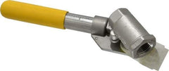 Apollo - 1/2" Pipe, Stainless Steel Standard Ball Valve - 2 Piece, Inline - One Way Flow, FNPT x FNPT Ends, Deadman Lever (Spring Return to Close) Handle, 2,000 WOG, 150 WSP - Apex Tool & Supply
