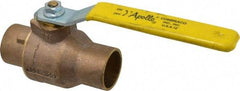Apollo - 1-1/2" Pipe, Standard Port, Bronze Standard Ball Valve - 2 Piece, Inline - One Way Flow, Soldered x Soldered Ends, Lever Handle, 600 WOG, 125 WSP - Apex Tool & Supply