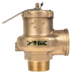 Conbraco - 2-1/2" Inlet, 2-1/2" Outlet, High Capacity Steam Relief Valve - 15 Max psi, Bronze, 4,676 Lb per Hour - Apex Tool & Supply
