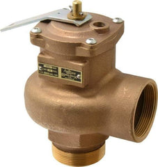 Conbraco - 2" Inlet, 2" Outlet, High Capacity Steam Relief Valve - 15 Max psi, Bronze, 3,150 Lb per Hour - Apex Tool & Supply
