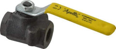 Apollo - 3/8" Pipe, Standard Port, Carbon Steel Standard Ball Valve - 2 Piece, Inline - One Way Flow, FNPT x FNPT Ends, Lever Handle, 2,000 WOG, 150 WSP - Apex Tool & Supply