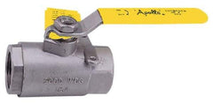 Apollo - 2-1/2" Pipe, Stainless Steel Standard Ball Valve - 2 Piece, Inline - One Way Flow, FNPT x FNPT Ends, Lever Handle, 1,000 WOG, 150 WSP - Apex Tool & Supply