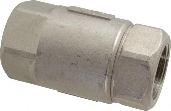 Conbraco - 1-1/4" Stainless Steel Check Valve - Inline, FNPT x FNPT - Apex Tool & Supply