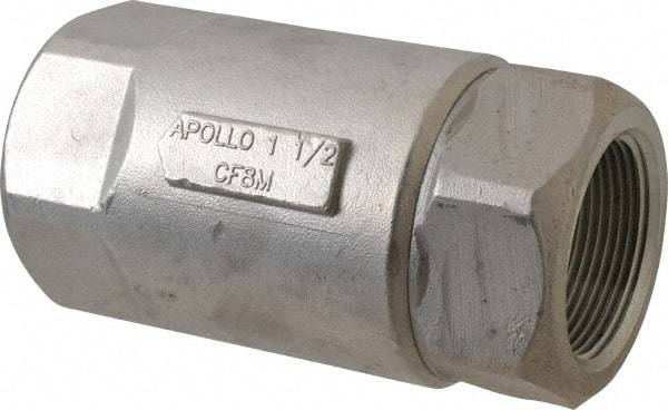 Conbraco - 1-1/2" Stainless Steel Check Valve - Inline, FNPT x FNPT - Apex Tool & Supply