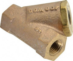 Conbraco - 1/4" Pipe, FNPT Ends, Cast Bronze Y-Strainer - 400 psi WOG Rating - Apex Tool & Supply