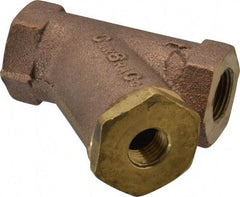 Conbraco - 3/8" Pipe, FNPT Ends, Cast Bronze Y-Strainer - 400 psi WOG Rating - Apex Tool & Supply
