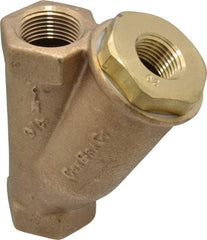 Conbraco - 3/4" Pipe, FNPT Ends, Cast Bronze Y-Strainer - 400 psi WOG Rating - Apex Tool & Supply