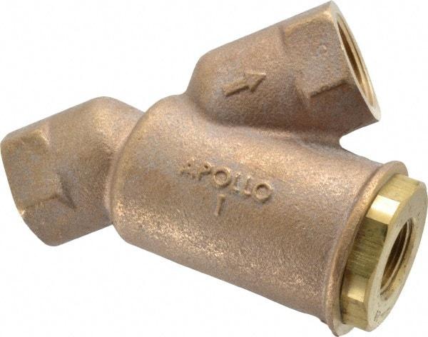 Conbraco - 1" Pipe, FNPT Ends, Cast Bronze Y-Strainer - 400 psi WOG Rating - Apex Tool & Supply