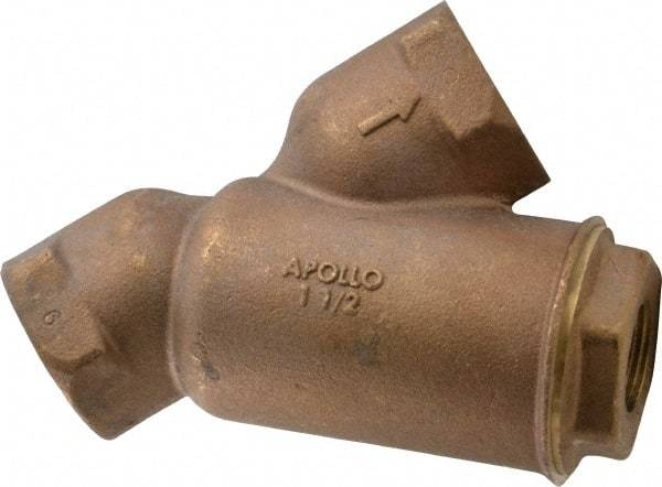 Conbraco - 1-1/2" Pipe, FNPT Ends, Cast Bronze Y-Strainer - 400 psi WOG Rating - Apex Tool & Supply