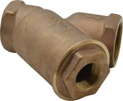 Conbraco - 2" Pipe, FNPT Ends, Cast Bronze Y-Strainer - 400 psi WOG Rating - Apex Tool & Supply