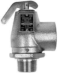Conbraco - 3/4" Inlet, 1" Outlet, ASME Safety Relief Valve - 40 Max psi, Bronze, 870,000 BTUs - Apex Tool & Supply