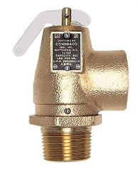 Conbraco - 3/4" Inlet, 3/4" Outlet, ASME Low Pressure Steam Heating Relief Valve - 10 Max psi, Bronze, 475 Lb per Hour - Apex Tool & Supply