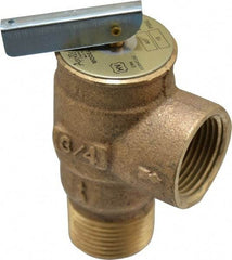 Conbraco - 3/4" Inlet, 3/4" Outlet, ASME Low Pressure Steam Heating Relief Valve - 15 Max psi, Bronze, 407 Lb per Hour - Apex Tool & Supply