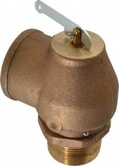 Conbraco - 1-1/4" Inlet, 1-1/2" Outlet, ASME Low Pressure Steam Heating Relief Valve - 15 Max psi, Bronze, 1,200 Lb per Hour - Apex Tool & Supply