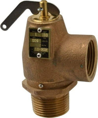 Conbraco - 1" Inlet, 1" Outlet, ASME Low Pressure Steam Heating Relief Valve - 10 Max psi, Bronze, 643 Lb per Hour - Apex Tool & Supply