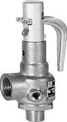 Conbraco - 1-1/2" Inlet, 2" Outlet, High Pressure Safety Relief Valve - 150 Max psi, Bronze, 6,613 Lb per Hour - Apex Tool & Supply