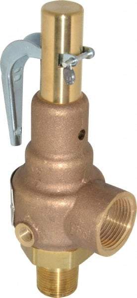Conbraco - 3/4" Inlet, 1" Outlet, High Pressure Safety Relief Valve - 75 Max psi, Bronze, 898 Lb per Hour - Apex Tool & Supply