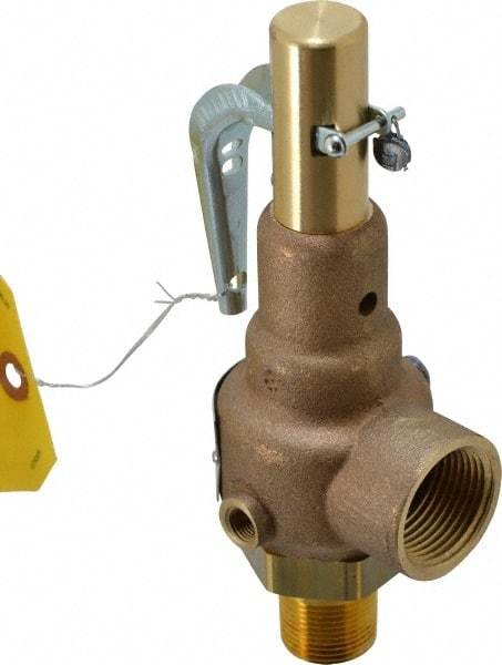 Conbraco - 3/4" Inlet, 1" Outlet, High Pressure Safety Relief Valve - 150 Max psi, Bronze, 1,653 Lb per Hour - Apex Tool & Supply