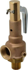Conbraco - 1" Inlet, 1-1/4" Outlet, High Pressure Safety Relief Valve - 100 Max psi, Bronze, 1,796 Lb per Hour - Apex Tool & Supply