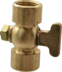 Conbraco - 3/8" Pipe, Tee Handle, FNPT x FNPT End Connection, Air Cock - 200 Max psi, Brass - Apex Tool & Supply