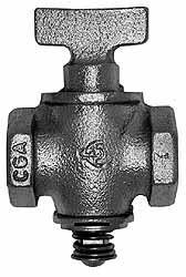 Conbraco - 3/8" Pipe, Tee Head Wrench Operated Gas Cock - Bronze - Apex Tool & Supply