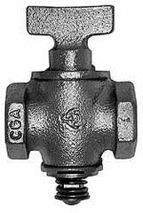 Conbraco - 3/8" Pipe, Tee Head Wrench Operated Gas Cock - Bronze - Apex Tool & Supply