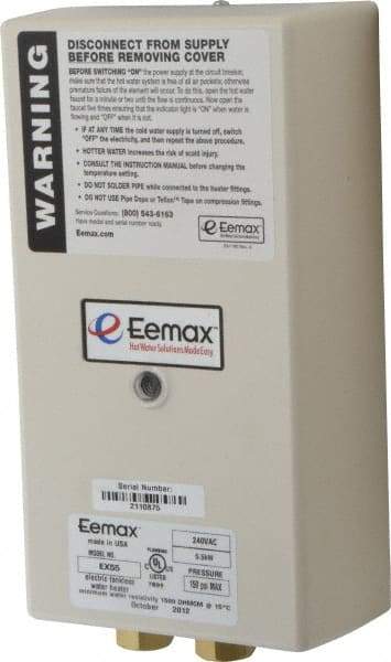 Eemax - 240 Volt Electric Water Heater - 5.5 KW, 23 Amp, 10 Wire Gauge - Apex Tool & Supply
