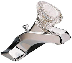 Moen - Knob Handle, Deck Plate Bathroom Faucet - One Handle, Pop Up Drain, Standard Spout - Apex Tool & Supply