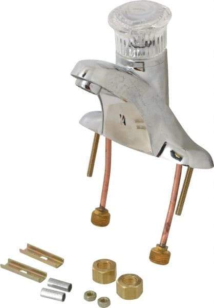 Moen - Knob Handle, Deck Plate Bathroom Faucet - One Handle, No Drain, Standard Spout - Apex Tool & Supply