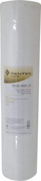 Pentair - 4-1/2" OD, 50/5µ, Polypropylene Dual Gradient Cartridge Filter - 20" Long, Reduces Sediments - Apex Tool & Supply