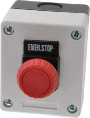 ACI - 1 Operator, Mushroom Head Control Station - Emergency Stop (Legend), (2) Maintained Switch, NO/NC Contact - Apex Tool & Supply