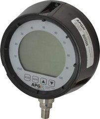 Made in USA - 4-1/2" Dial, 1/4 Thread, 0-500 Scale Range, Pressure Gauge - Lower Connection Mount, Accurate to 0.25% of Scale - Apex Tool & Supply