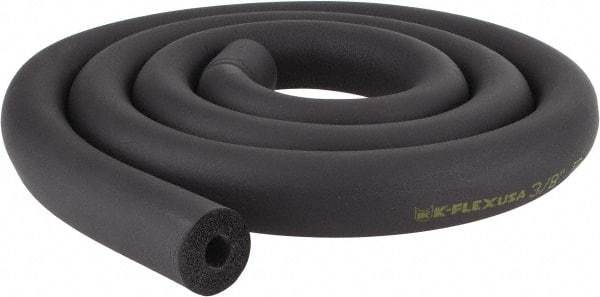 Made in USA - 3/8" Thick x 6' Long, Elastomeric Flexible Pipe Insulation - -40 to 220°F - Apex Tool & Supply