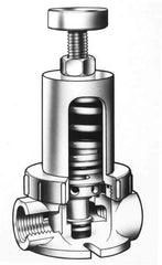 Simtech - 3/4" Pipe, NPTF End Connection, PVC Pressure Regulating Valve - EPDM Seal, 160 psi Inlet Pressure, 10 to 15 psi Working Pressure - Apex Tool & Supply