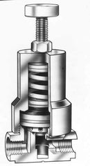 Simtech - 3/4" Pipe, NPTF End Connection, PVC Pressure Regulating Valve - EPDM Seal, 150 psi Inlet Pressure, 5 to 100 psi Working Pressure - Apex Tool & Supply