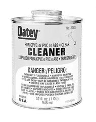 Oatey - 1 Gal All-Purpose Cleaner - Clear, Use with ABS, PVC & CPVC For All Diameters - Apex Tool & Supply