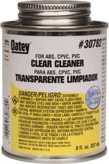 Oatey - 8 oz All-Purpose Cleaner - Clear, Use with ABS, PVC & CPVC For All Diameters - Apex Tool & Supply