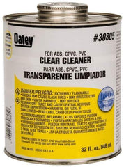 Oatey - 32 oz All-Purpose Cleaner - Clear, Use with ABS, PVC & CPVC For All Diameters - Apex Tool & Supply