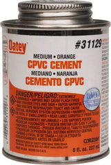 Oatey - 8 oz Medium Bodied Cement - Orange, Use with CPVC & CTS up to 6" Diam - Apex Tool & Supply
