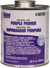 Oatey - 32 oz All Purpose Primer/Cleaner - Purple, Use with PVC & CPVC - Apex Tool & Supply