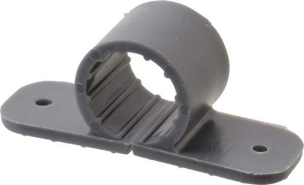 Oatey - 1/2" Pipe, Standard Pipe Clamp - Gray, Polypropylene - Apex Tool & Supply