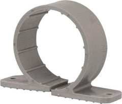 Oatey - 2" Pipe, Standard Pipe Clamp - Gray, Polypropylene - Apex Tool & Supply